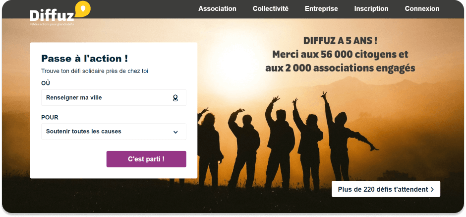 assoconnect DIFFUZ recruter bénévoles association