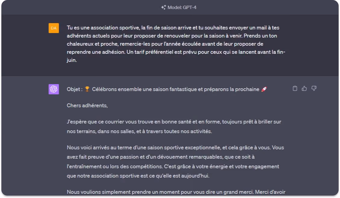 reseaux sociaux association chat gpt