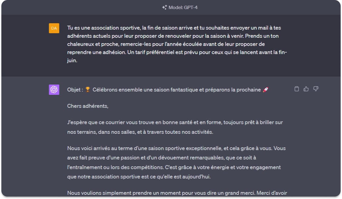 reseaux sociaux association chat gpt
