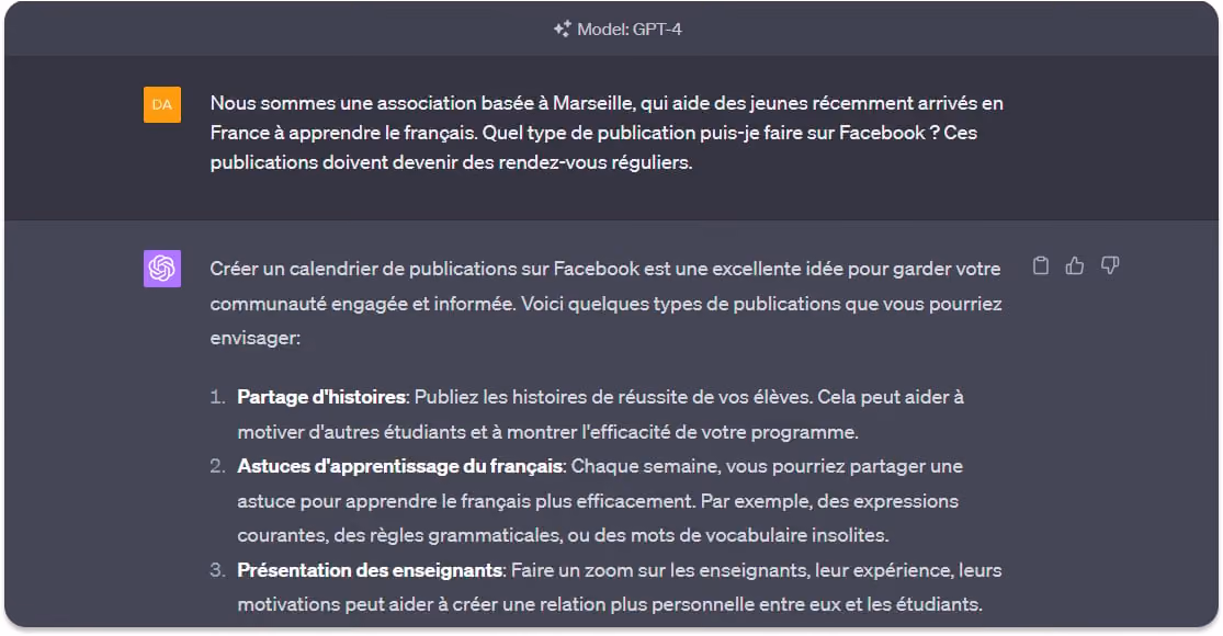 reseaux sociaux chat gpt