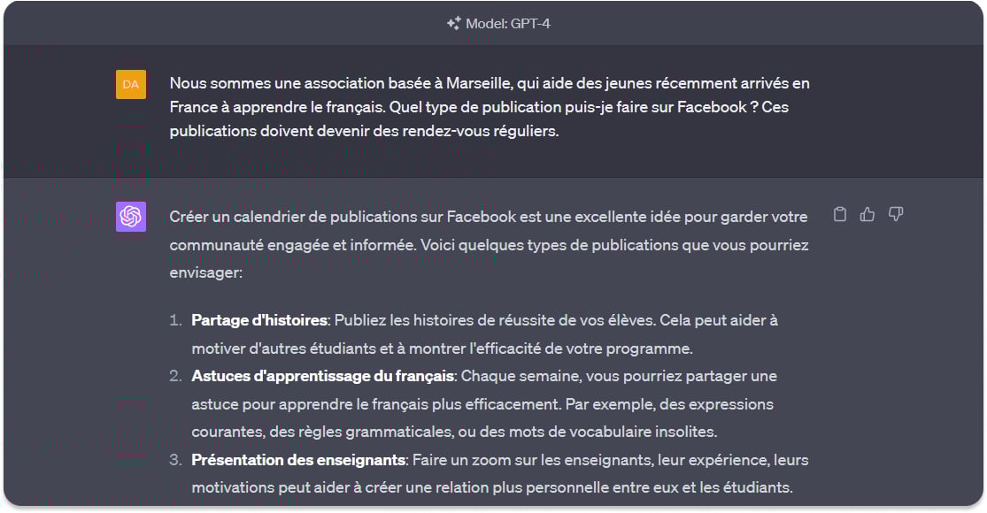 reseaux sociaux chat gpt