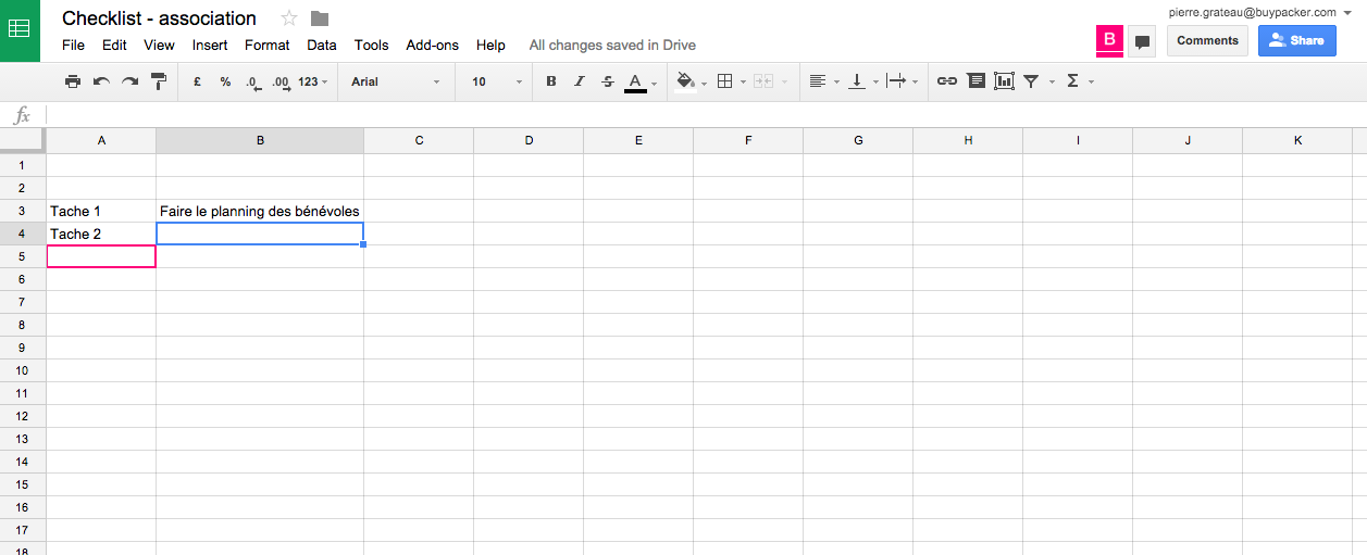 Utilisation de Google Docs pour les associations