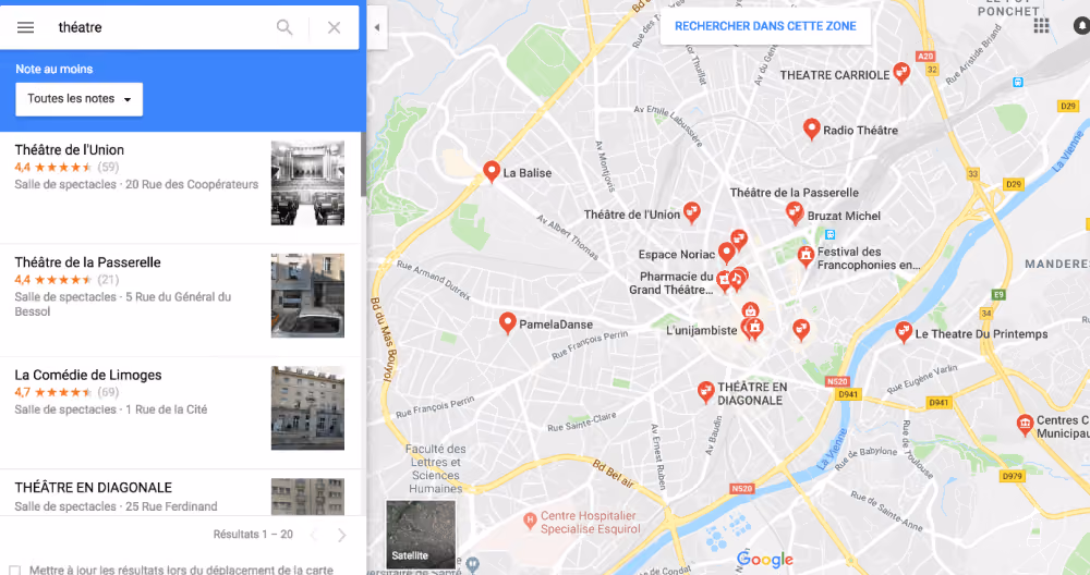 Google Maps Association Outil