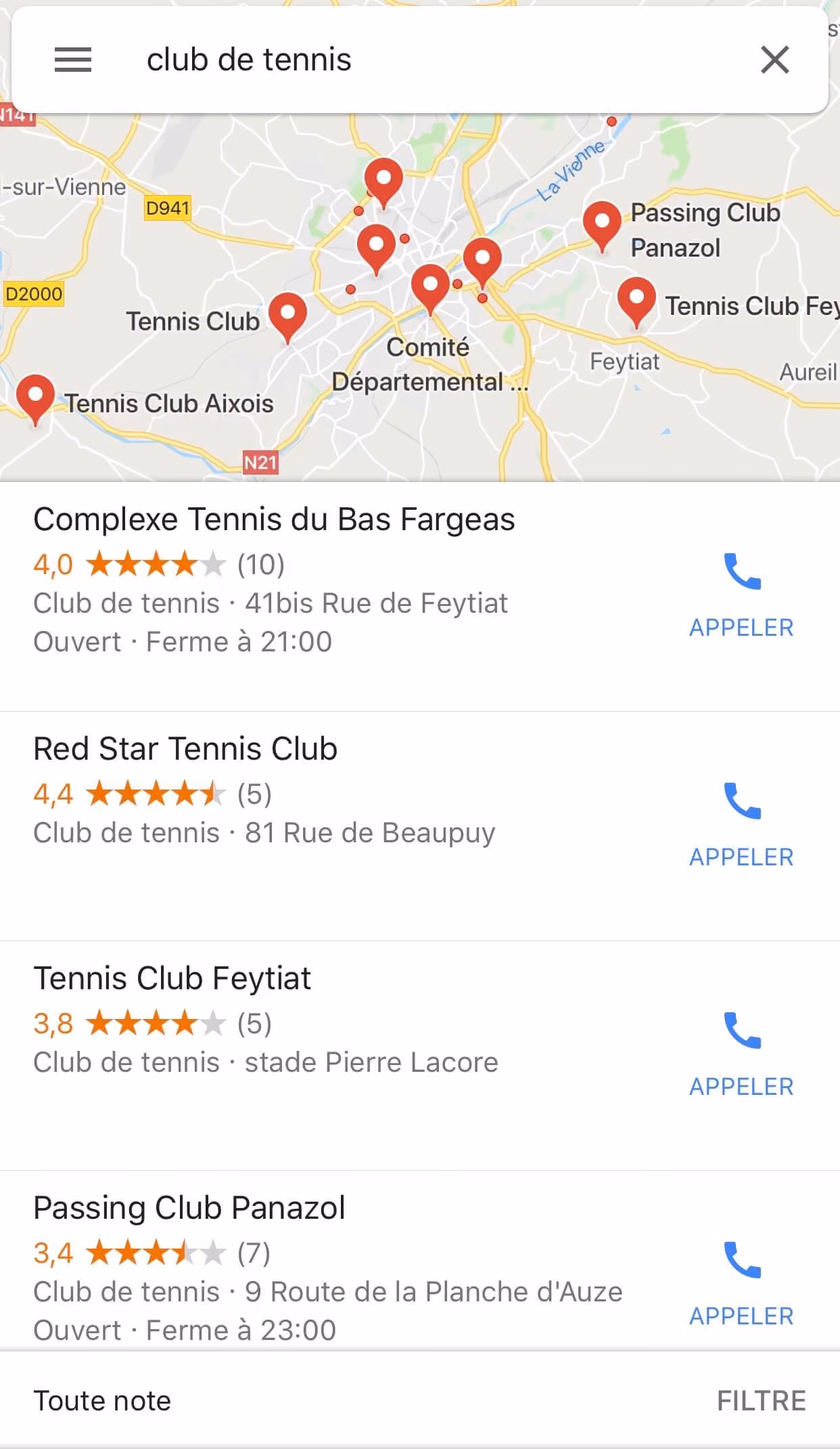 Google Maps Association Statistiques