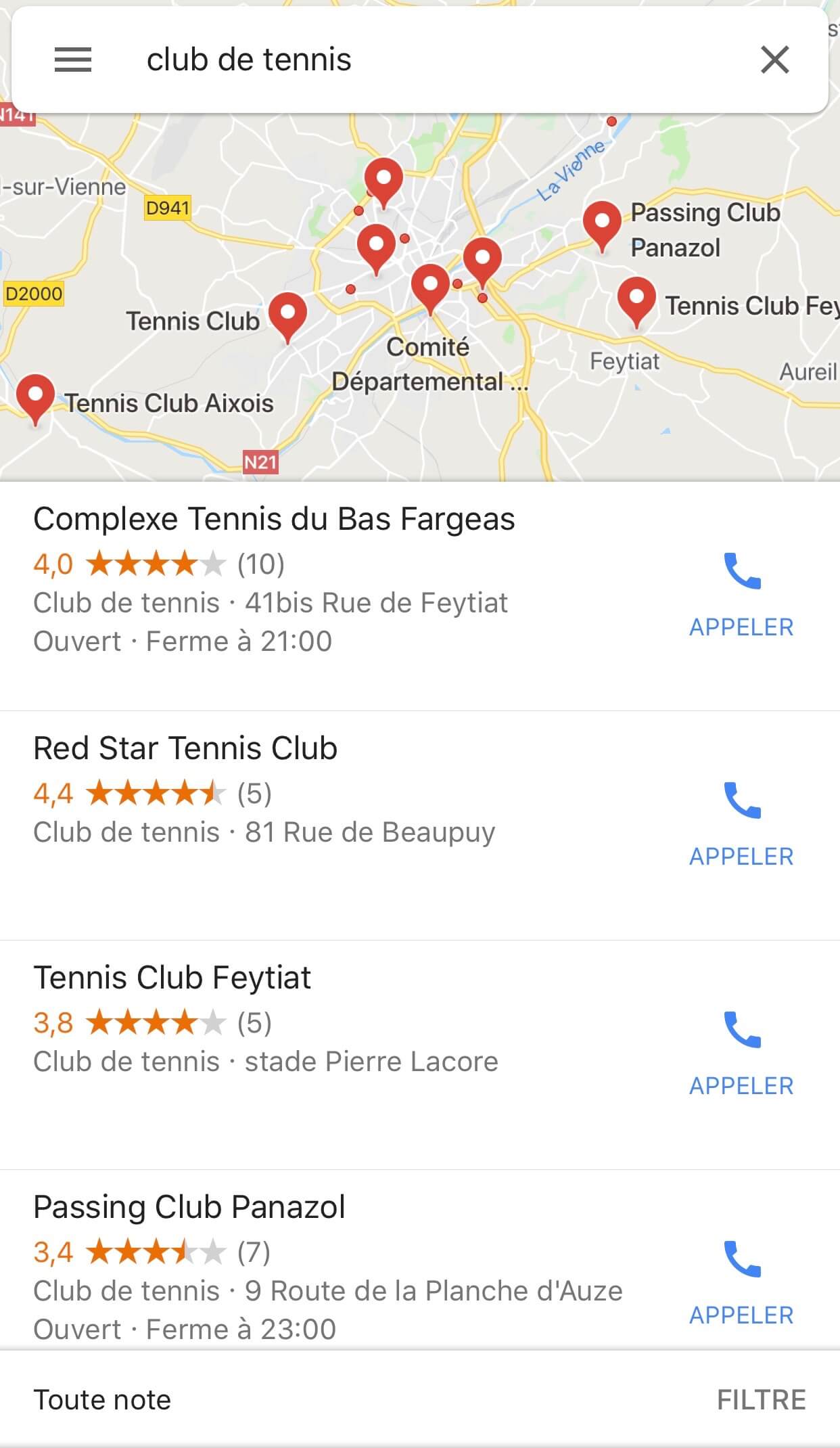 Google Maps Association Statistiques