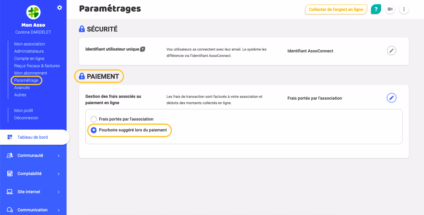 paiement-en-ligne-pourboire-association-assoconnect-parametrages