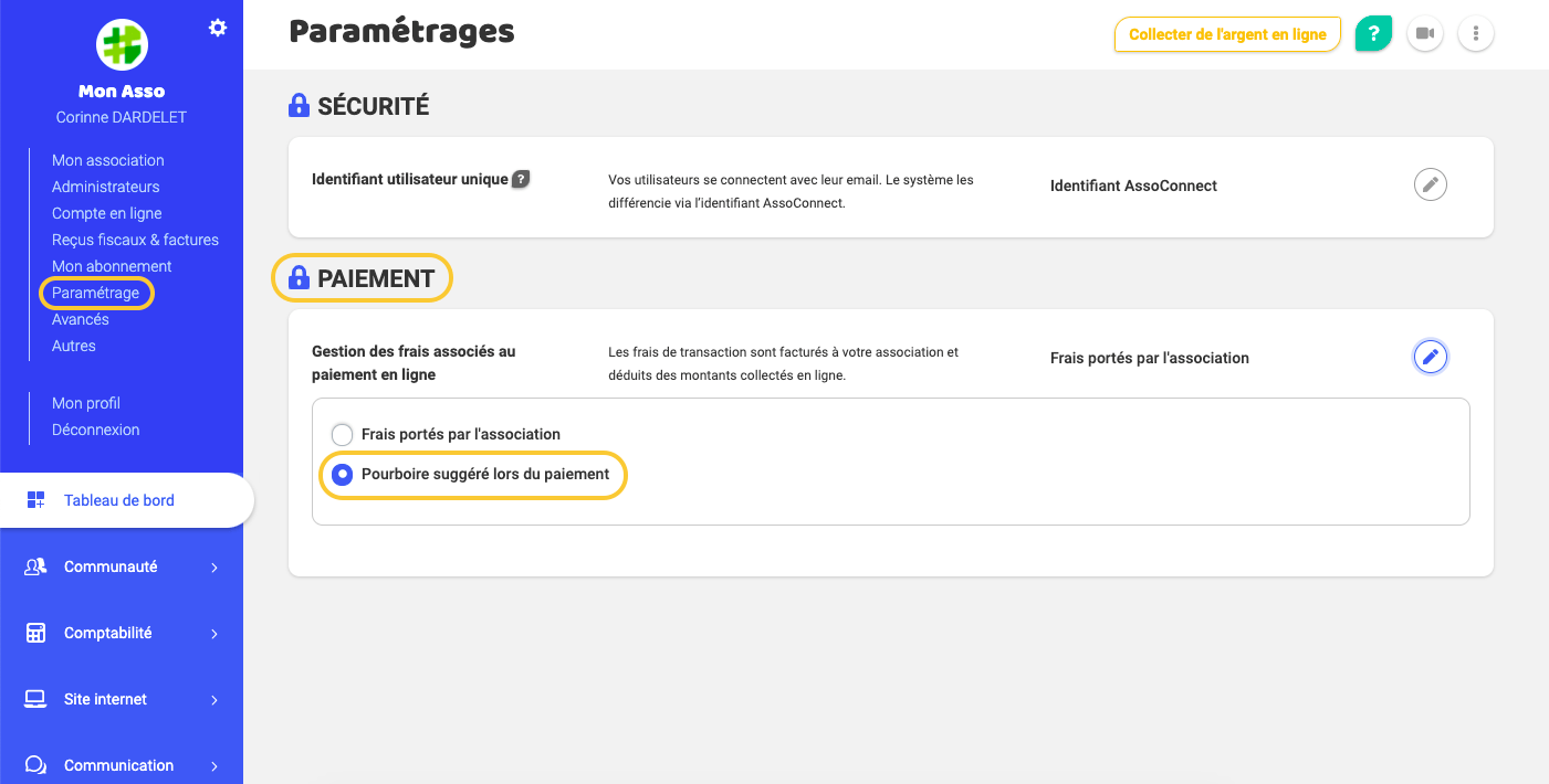 paiement-en-ligne-pourboire-association-assoconnect-parametrages