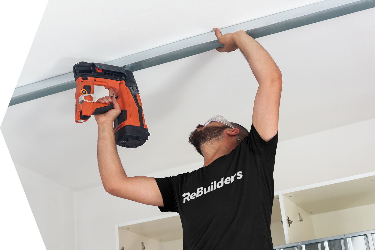 rebuilders worker at commercial property