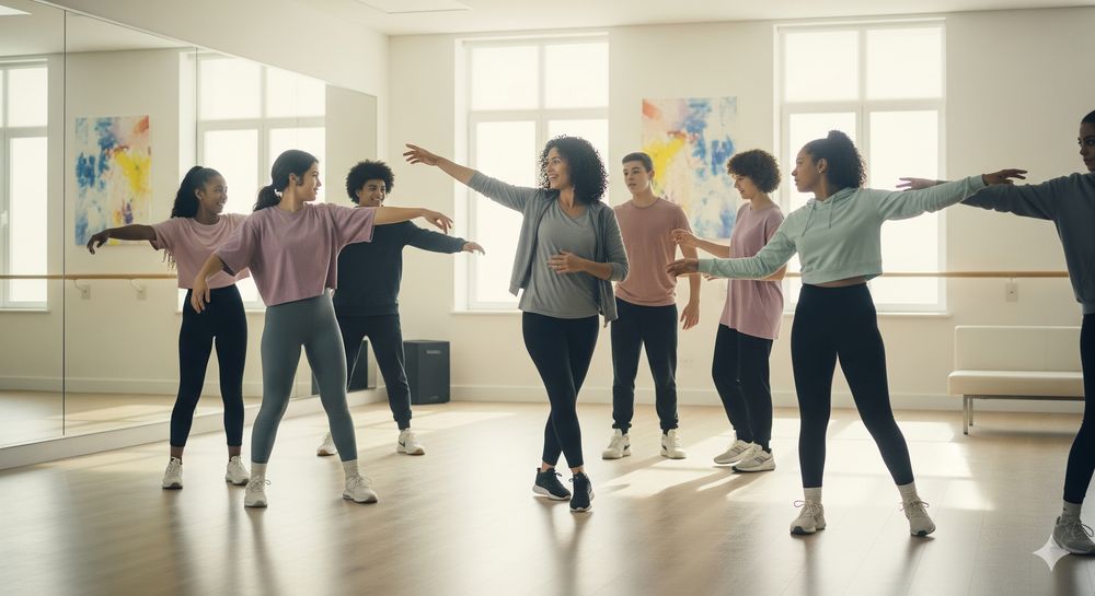 Dance class at the Young Leaders Academy in Brussles