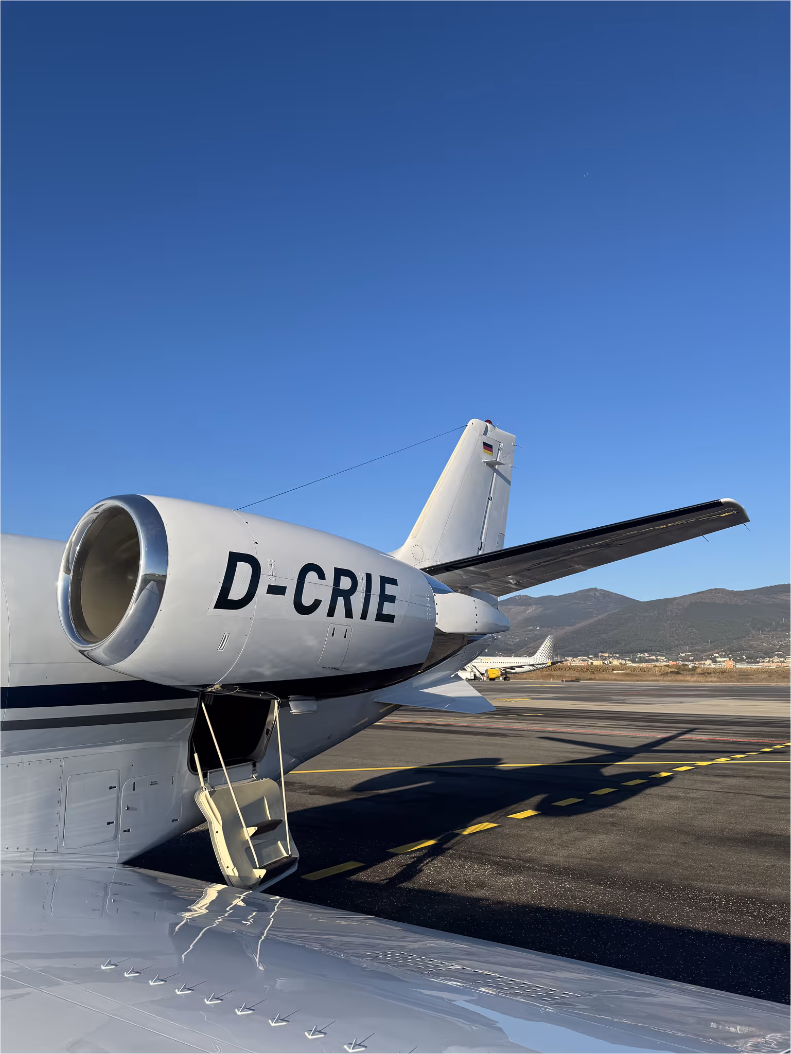 The jet's cargo door opened