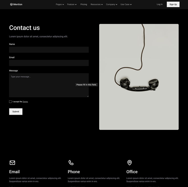 Mention - Webflow HTML website template