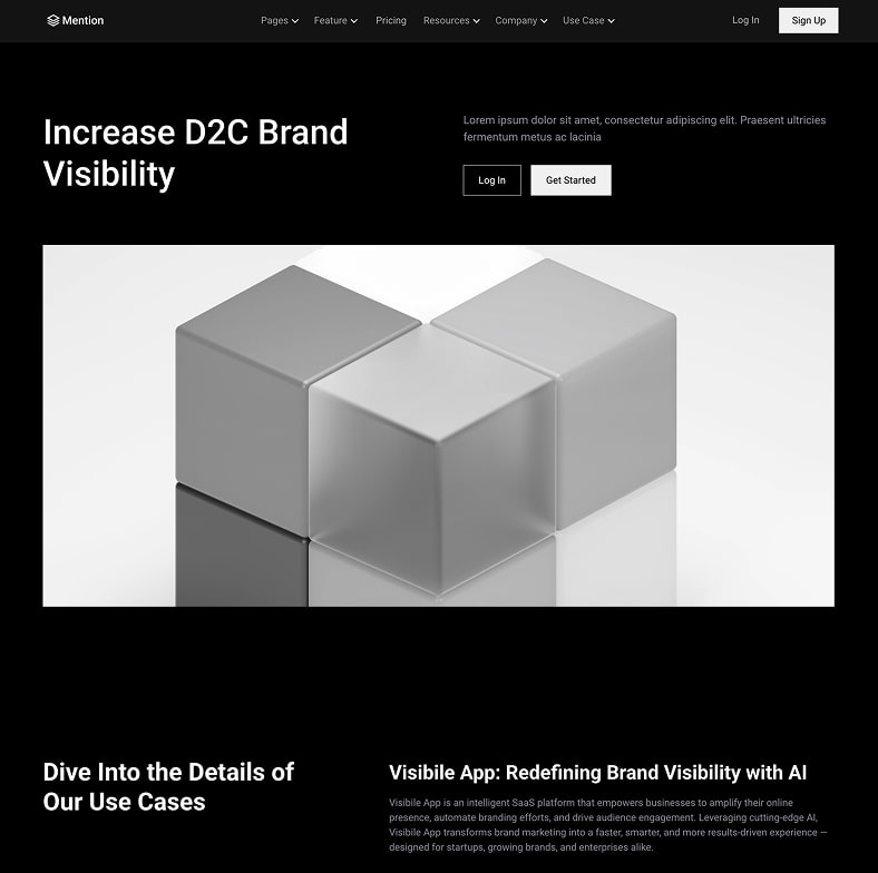 Mention - Webflow HTML website template
