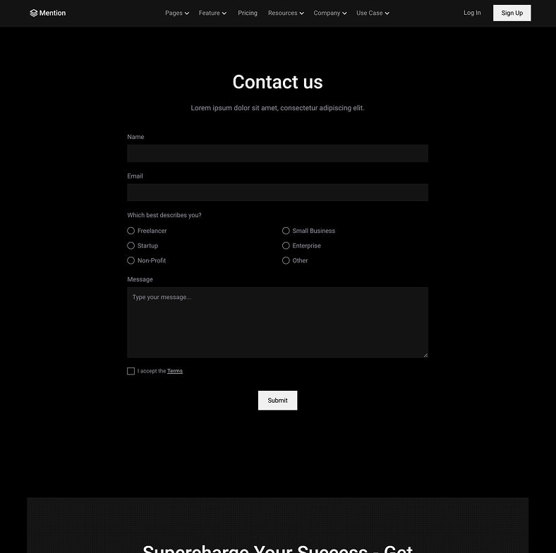 Mention - Webflow HTML website template