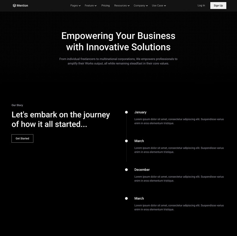 Mention - Webflow HTML website template