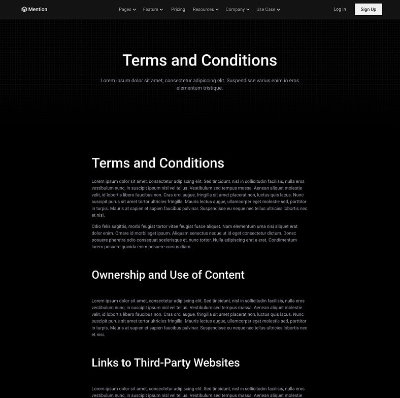 Mention - Webflow HTML website template