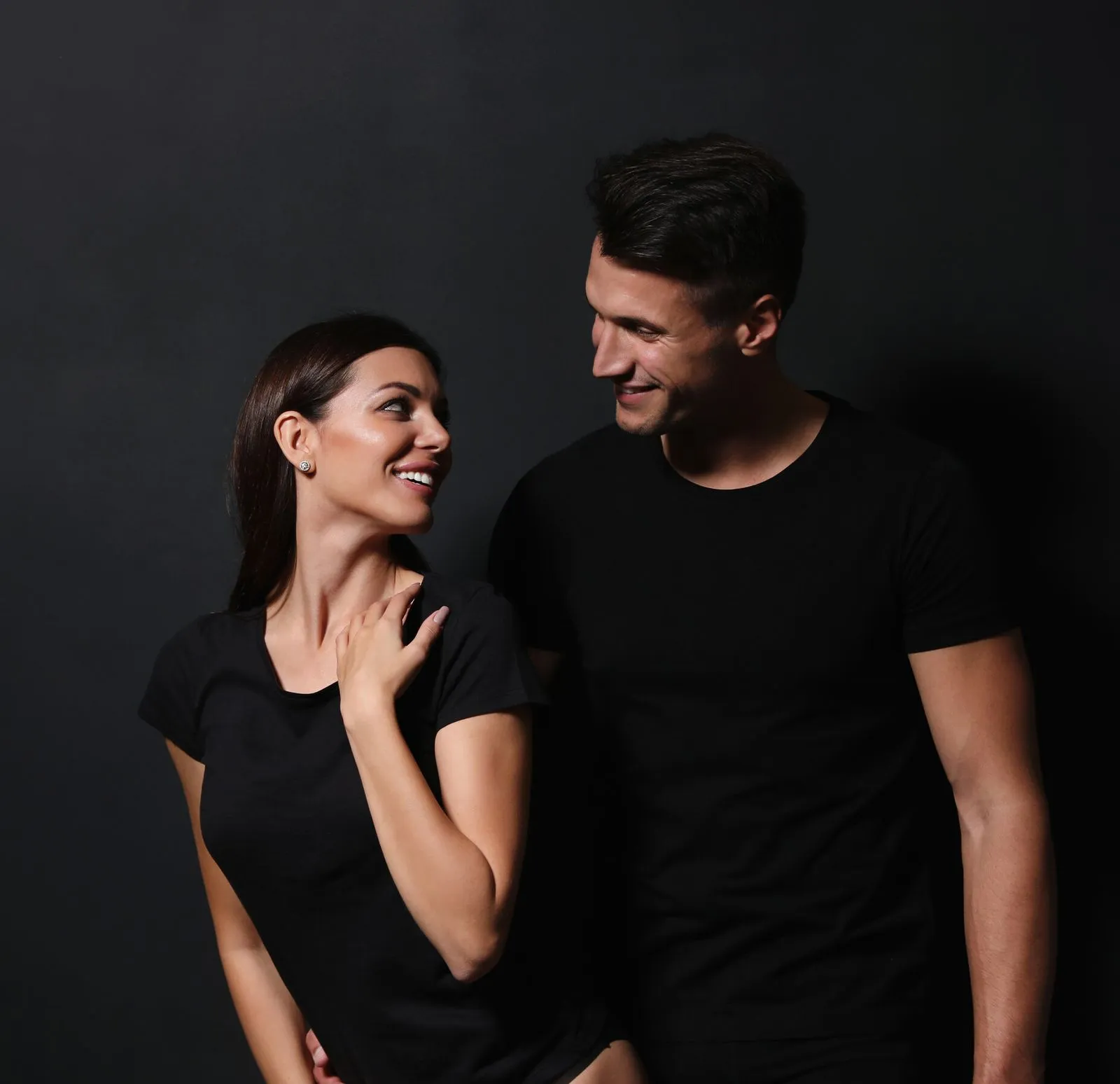 Two people talking