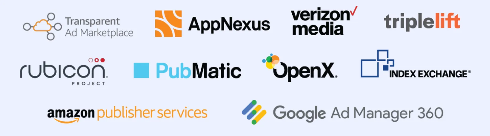 Snigel advertising partners: Transparent Ad Marketplace, AppNexus, Verizon Media, TripleLift, Rubicon Project, PubMatic, OpenX, Index Exchange, Amazon Publisher Services, Google Ad Manager 360