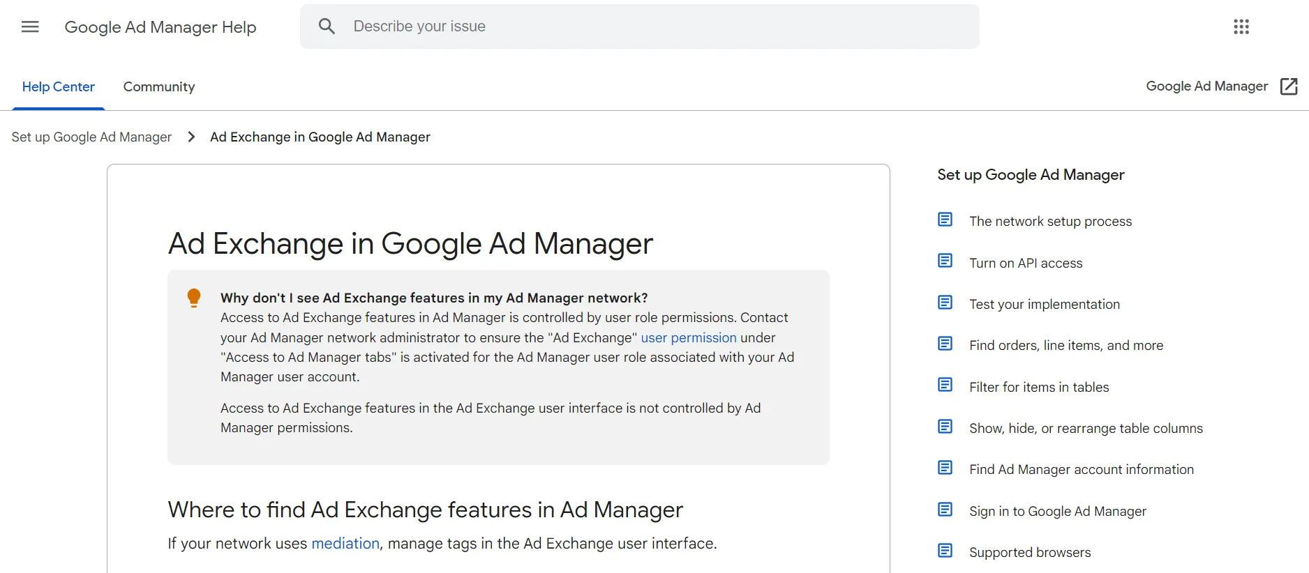 Ad Exchange in Google Ad Manager: Help Center