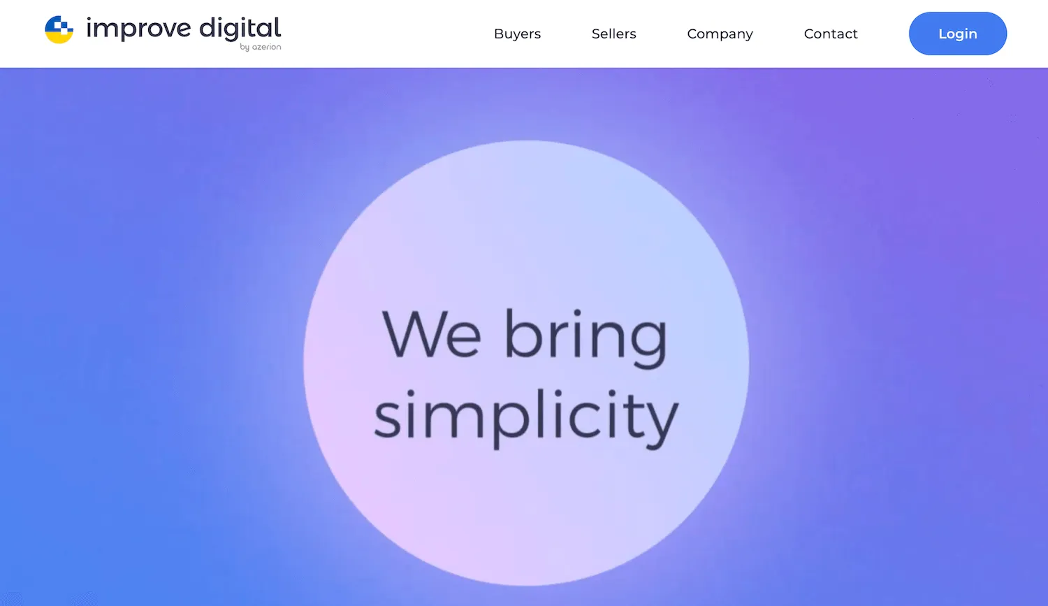 Improve Digital by Azerion homepage: We bring simplicity