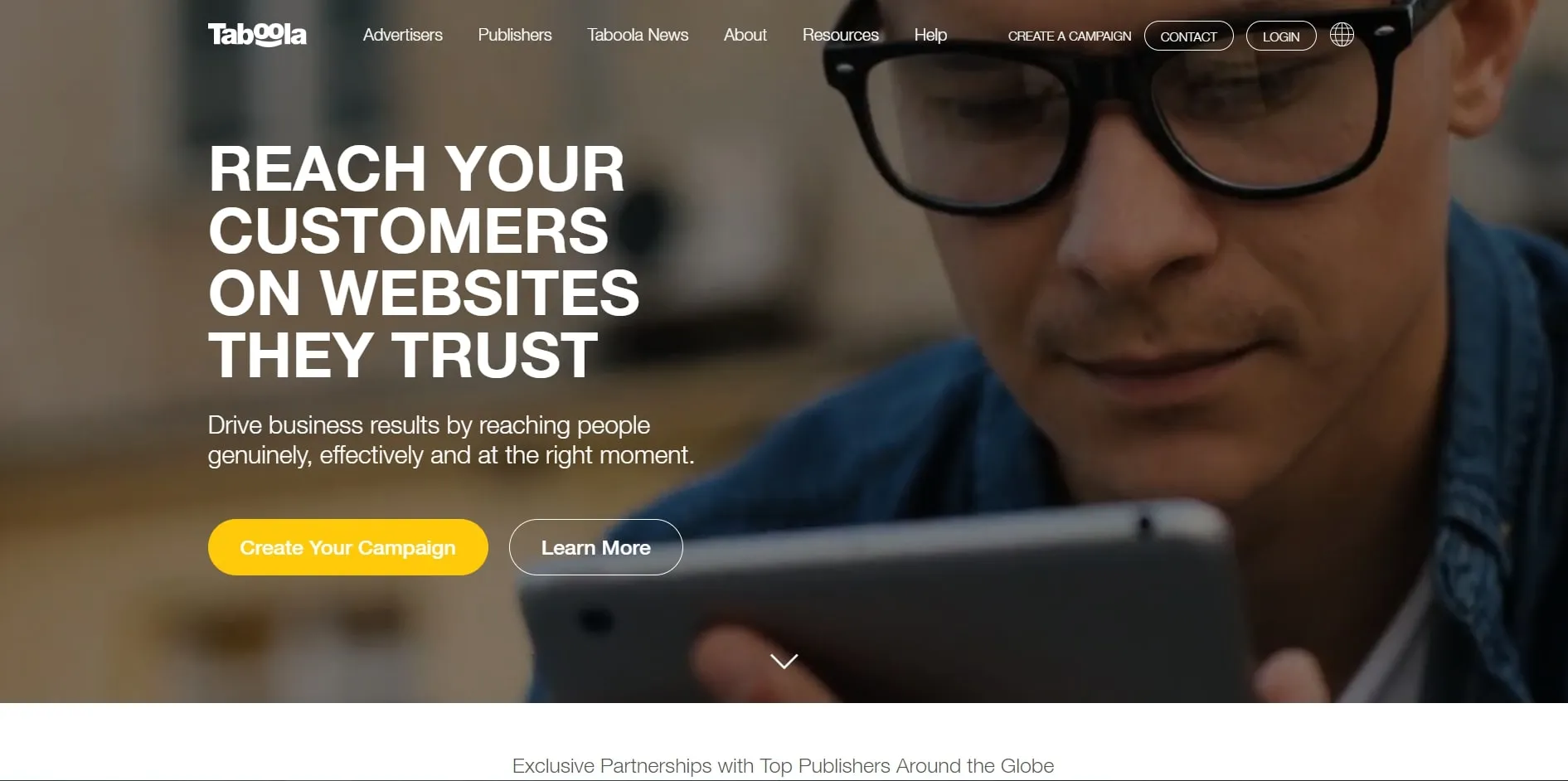 Taboola Homepage Screengrab