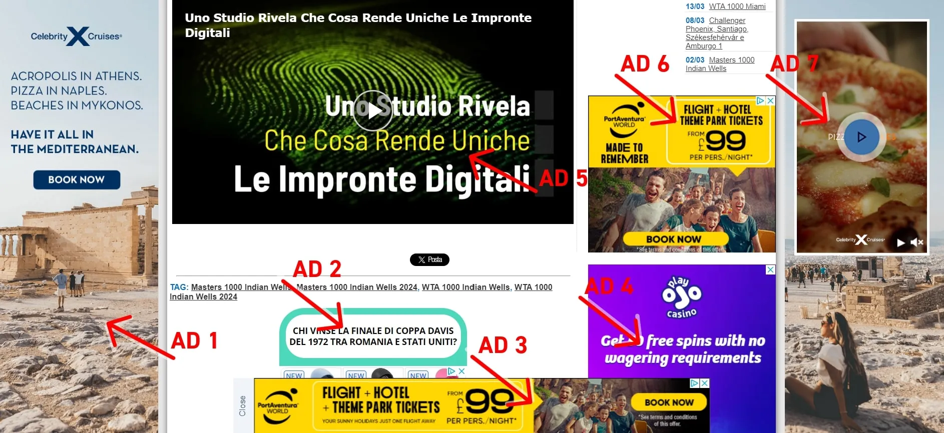 An example of aggressive advertising