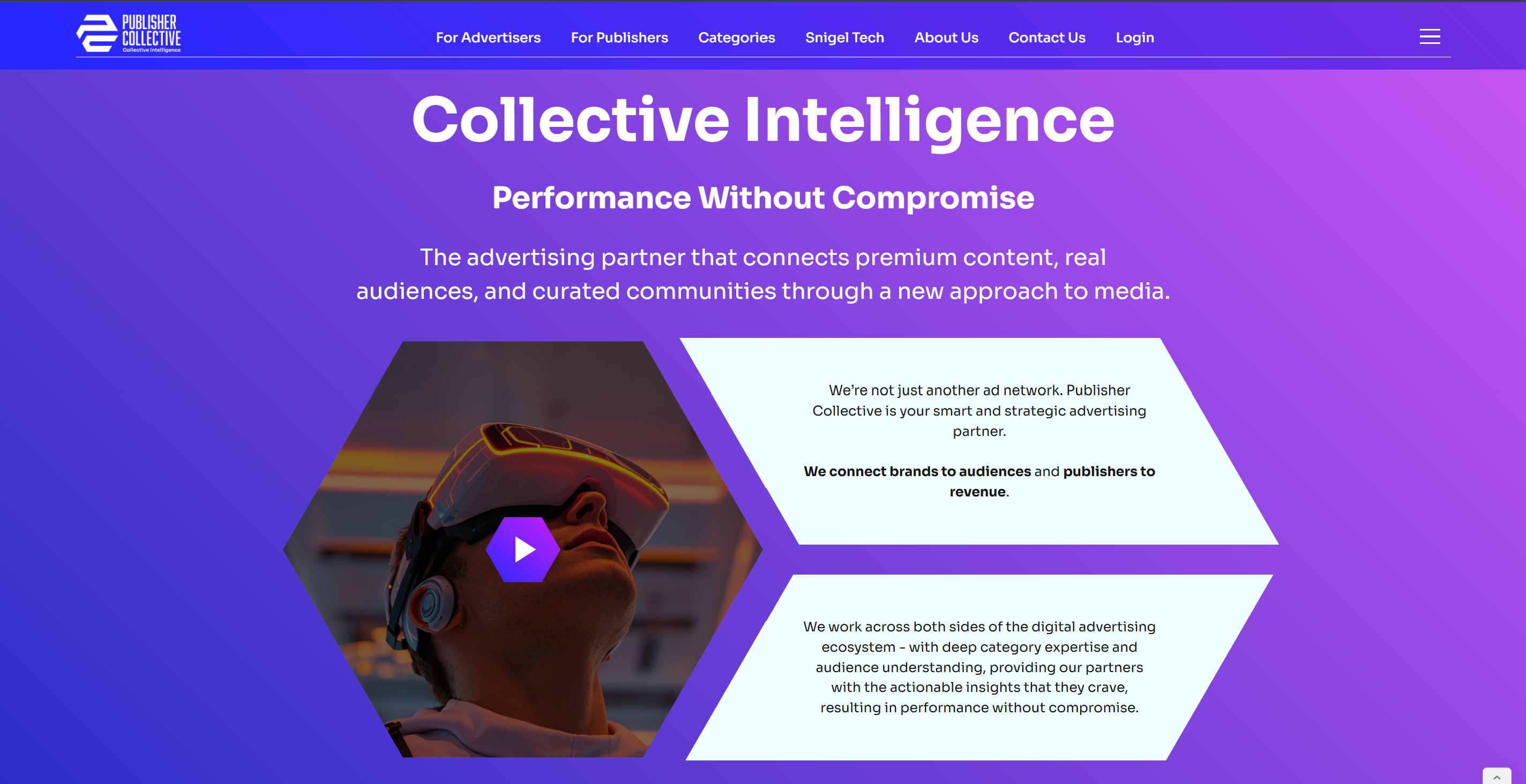 Publisher Collective AdSense Alternative Homepage Screenshot