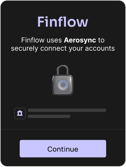 Finflow app — dark theme