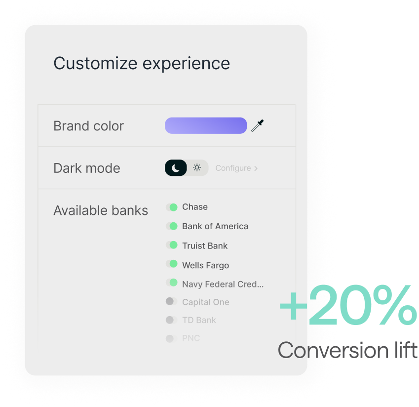 Finflow app — customize view