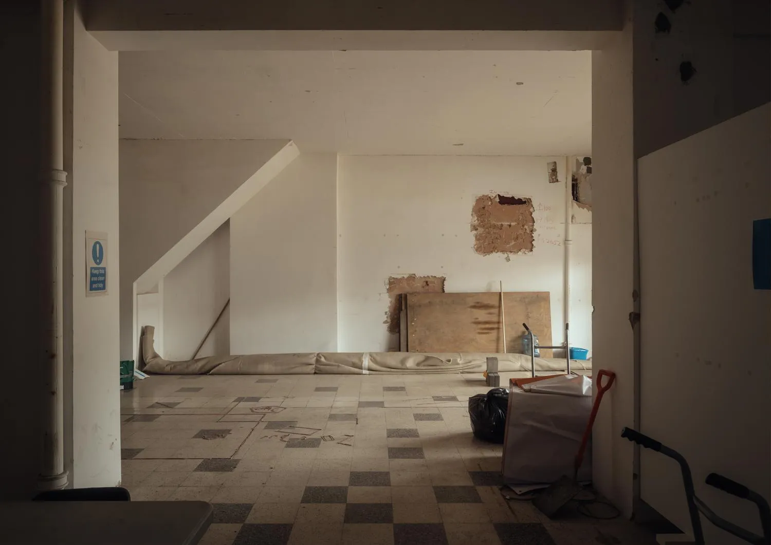 Photo showing the current state of the space. By Office S&M, RIBA Chartered Architectural Practice in London.