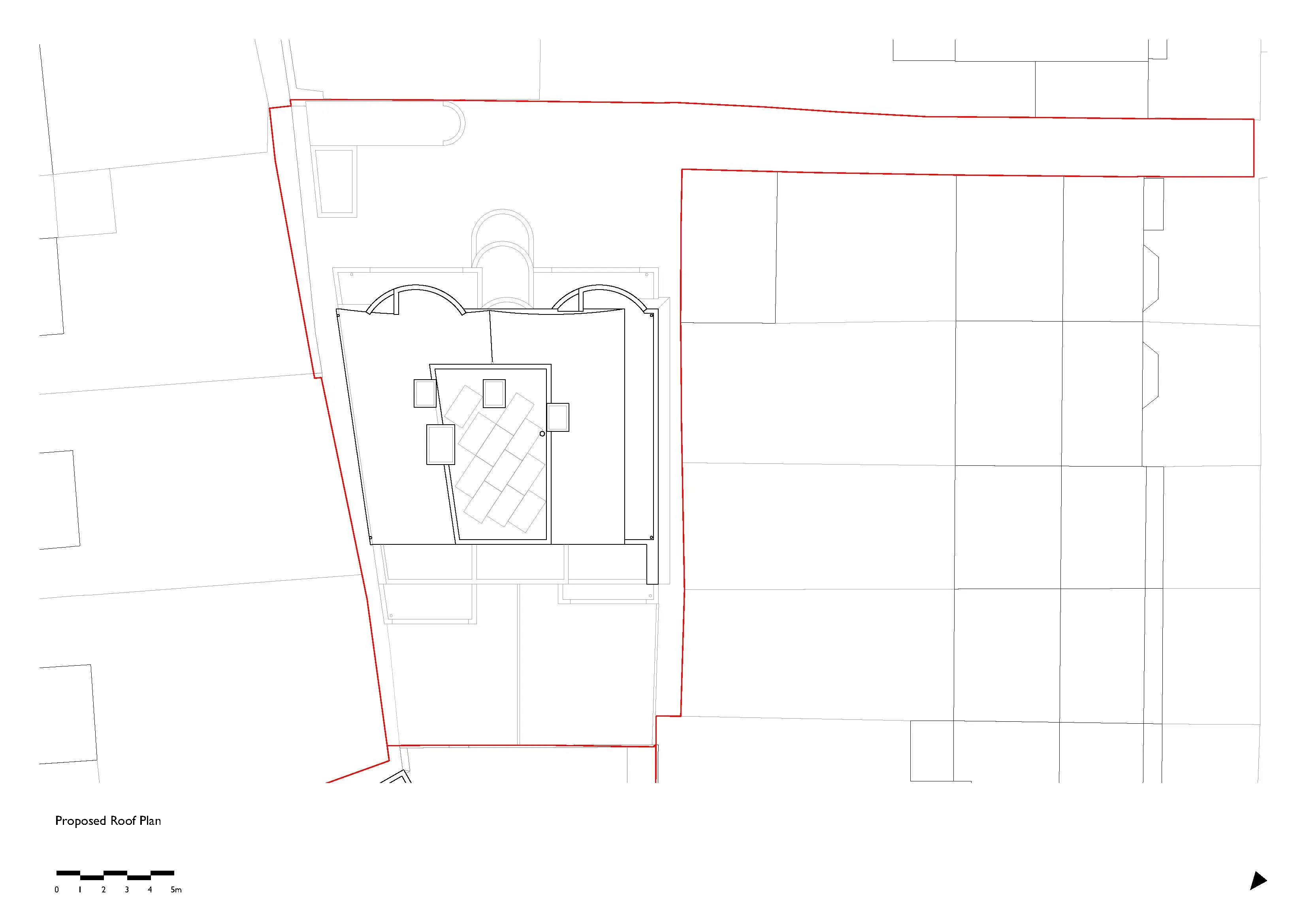 Roof plan of Chipstead Way. By Office S&M, RIBA Chartered Architectural Practice in London.