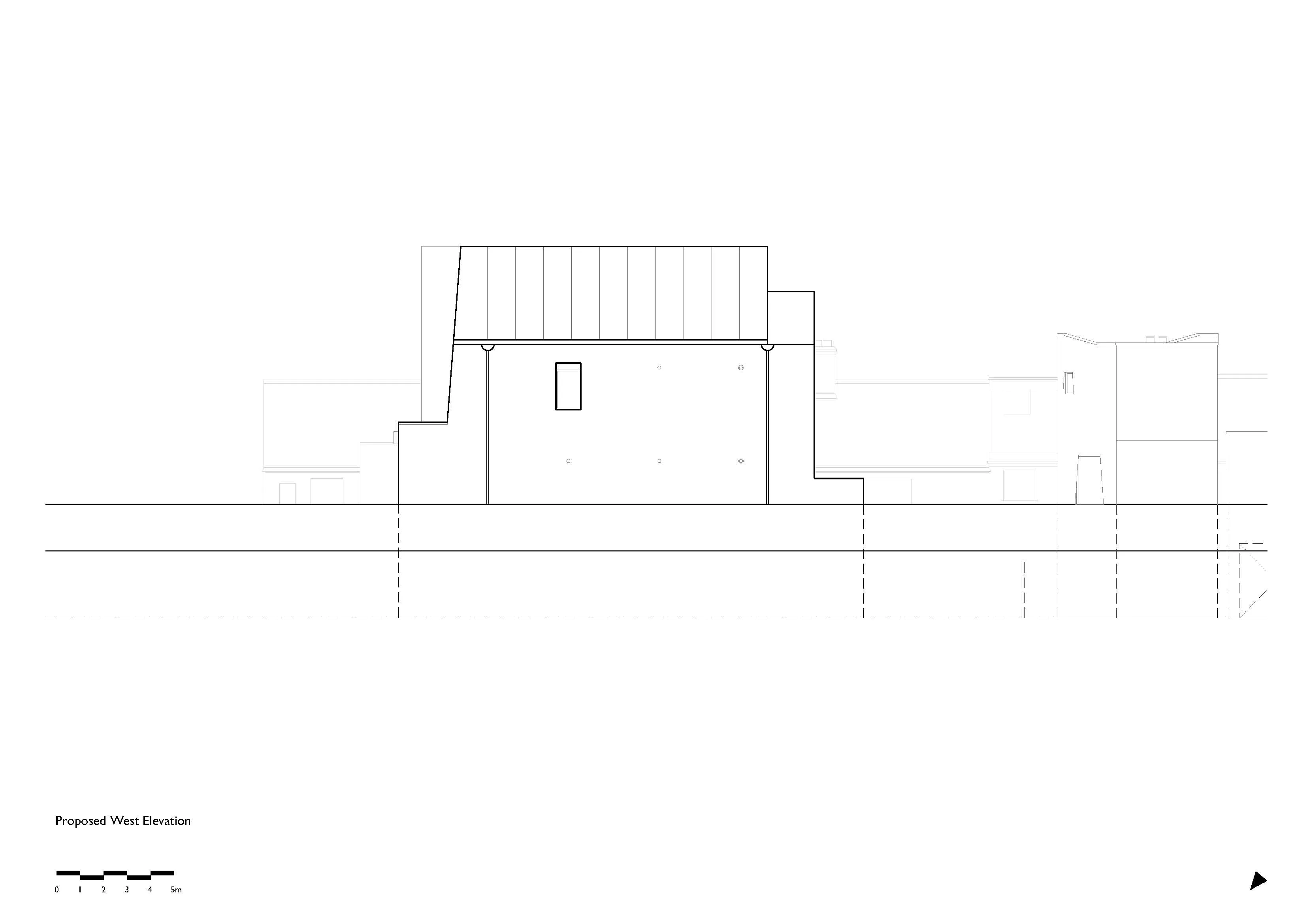 West elevation of Chipstead Way. By Office S&M, RIBA Chartered Architectural Practice in London.