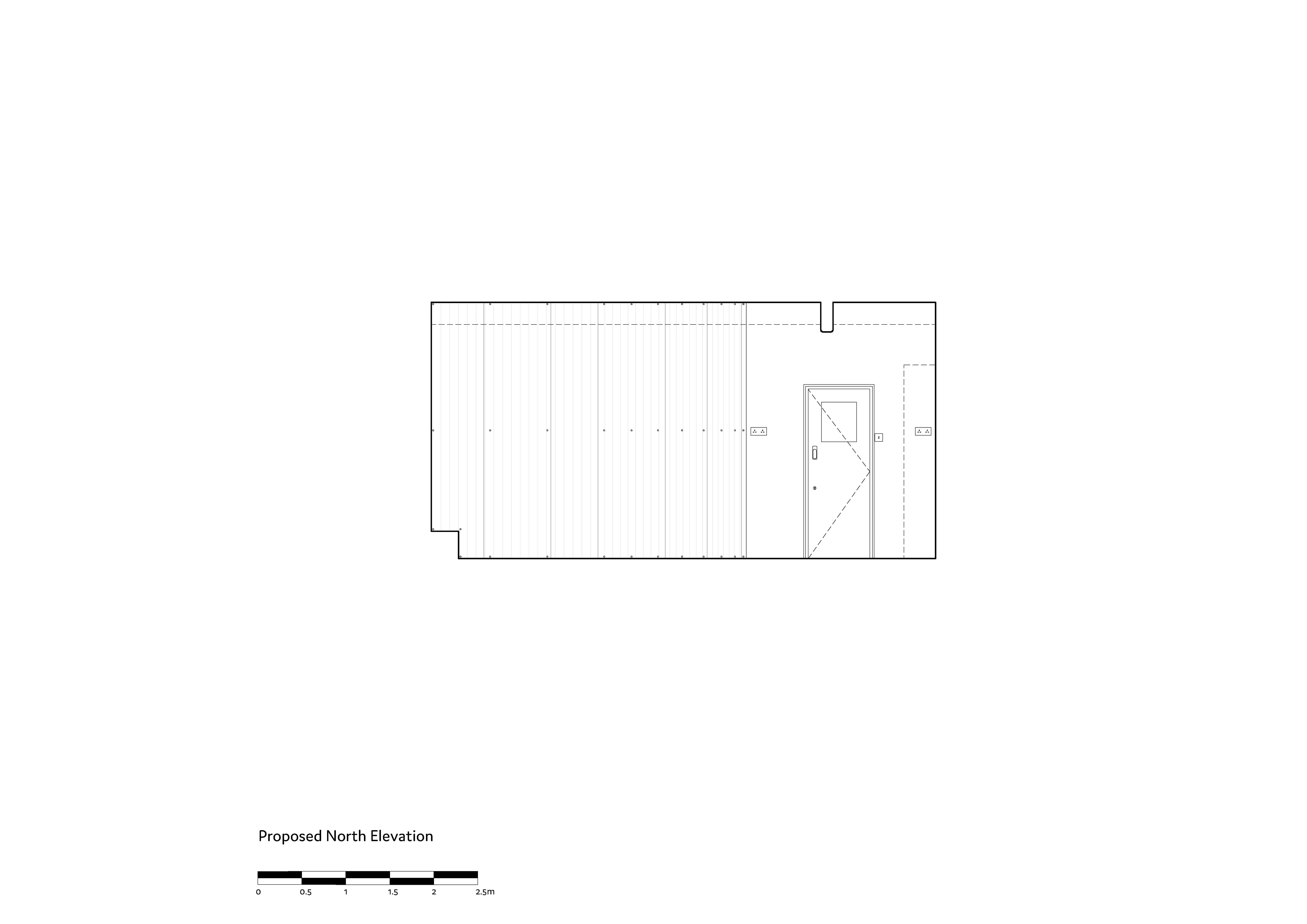 North section of Bootstrap Workspace. By Office S&M, RIBA Chartered Architectural Practice in London.