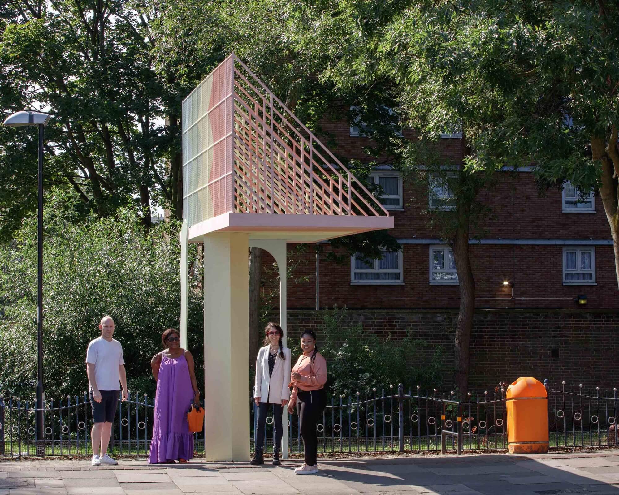 Photo of Pollution Gate sculpture. By Office S&M, RIBA Chartered Architectural Practice in London.