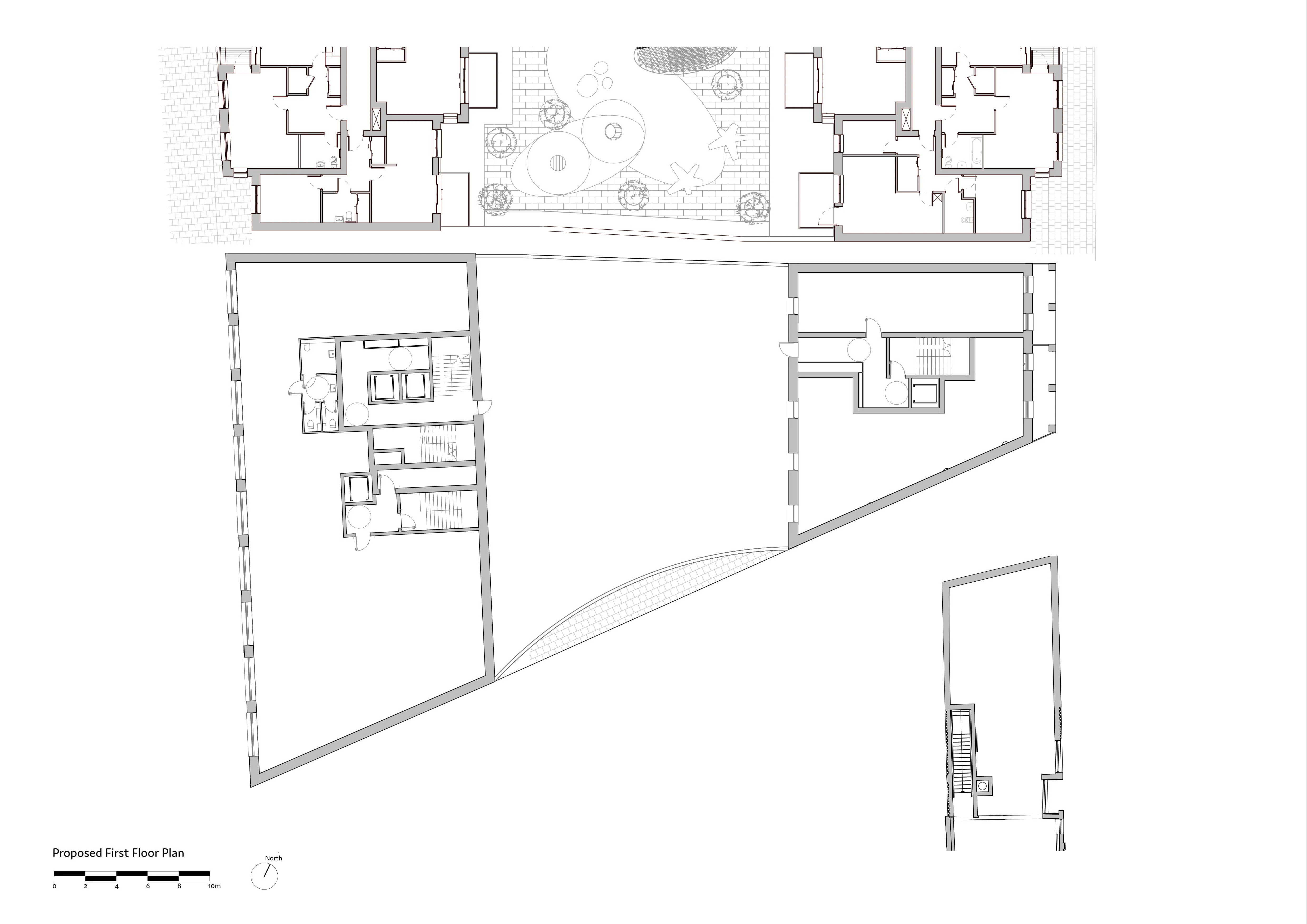 First Floor Plan. By Office S&M, RIBA Chartered Architectural Practice in London.