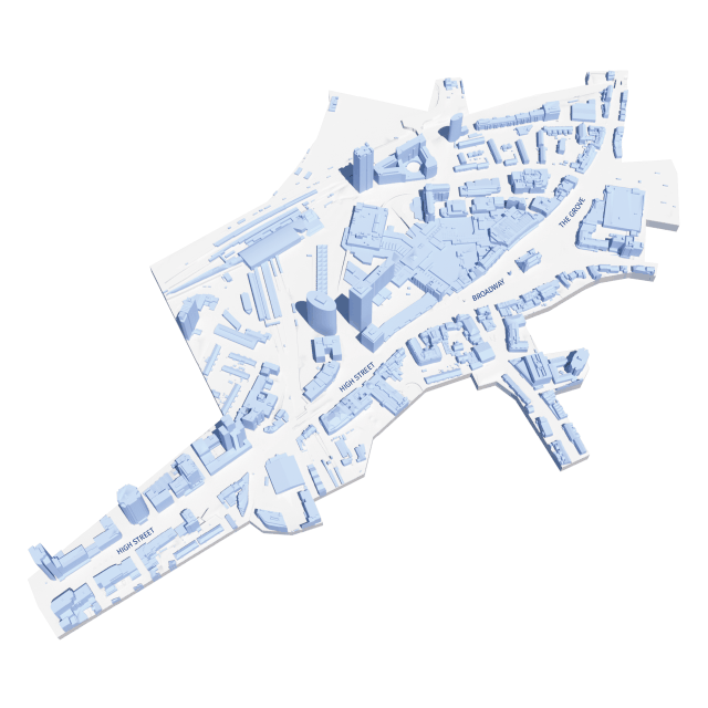 A GIF showing the changes happening in Stratford area. By Office S&M, RIBA Chartered Architectural Practice in London.