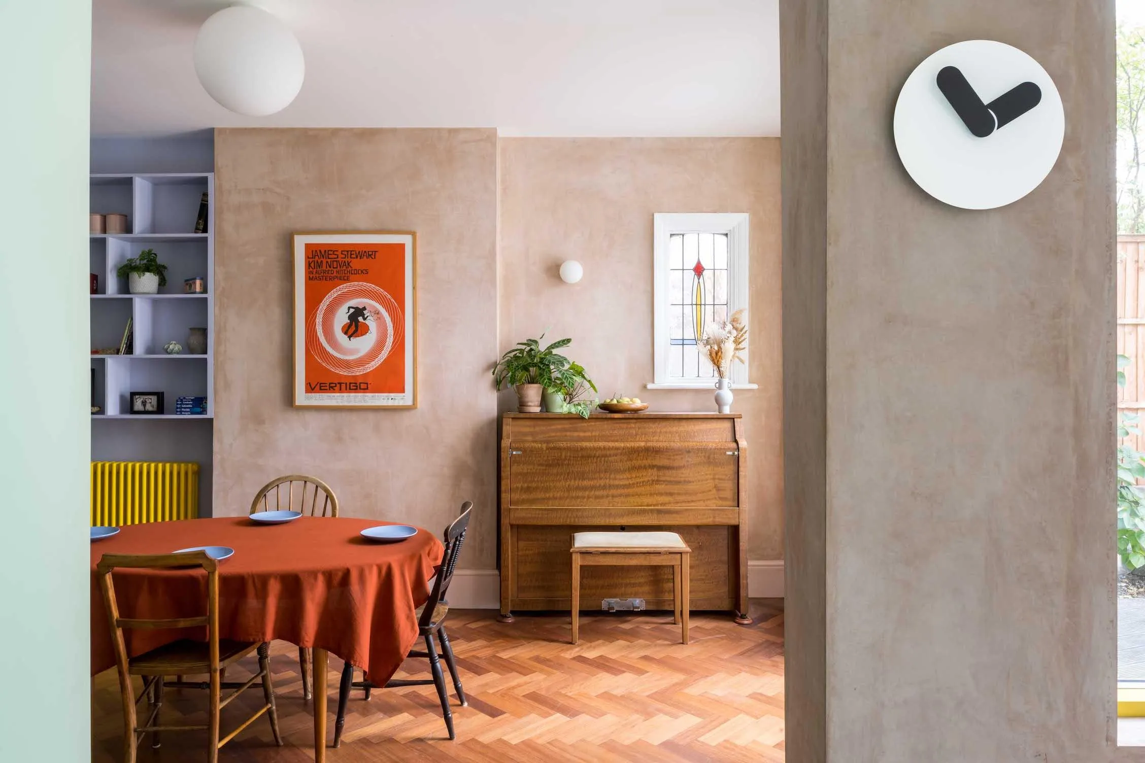 Photo of the view from the kitchen towards dining room. By Office S&M, RIBA Chartered Architectural Practice in London.