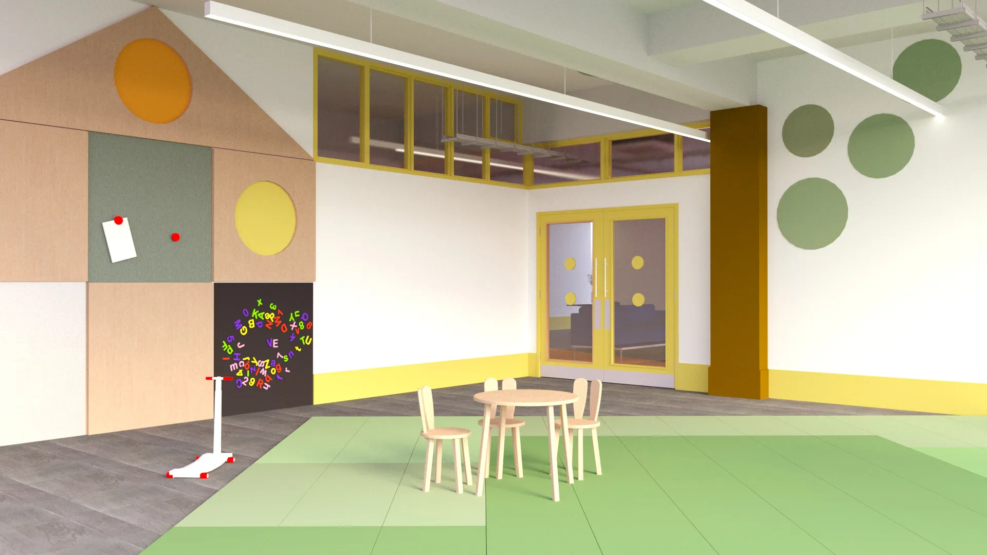 Collage view of the proposed teaching space. By Office S&M, RIBA Chartered Architectural Practice in London.