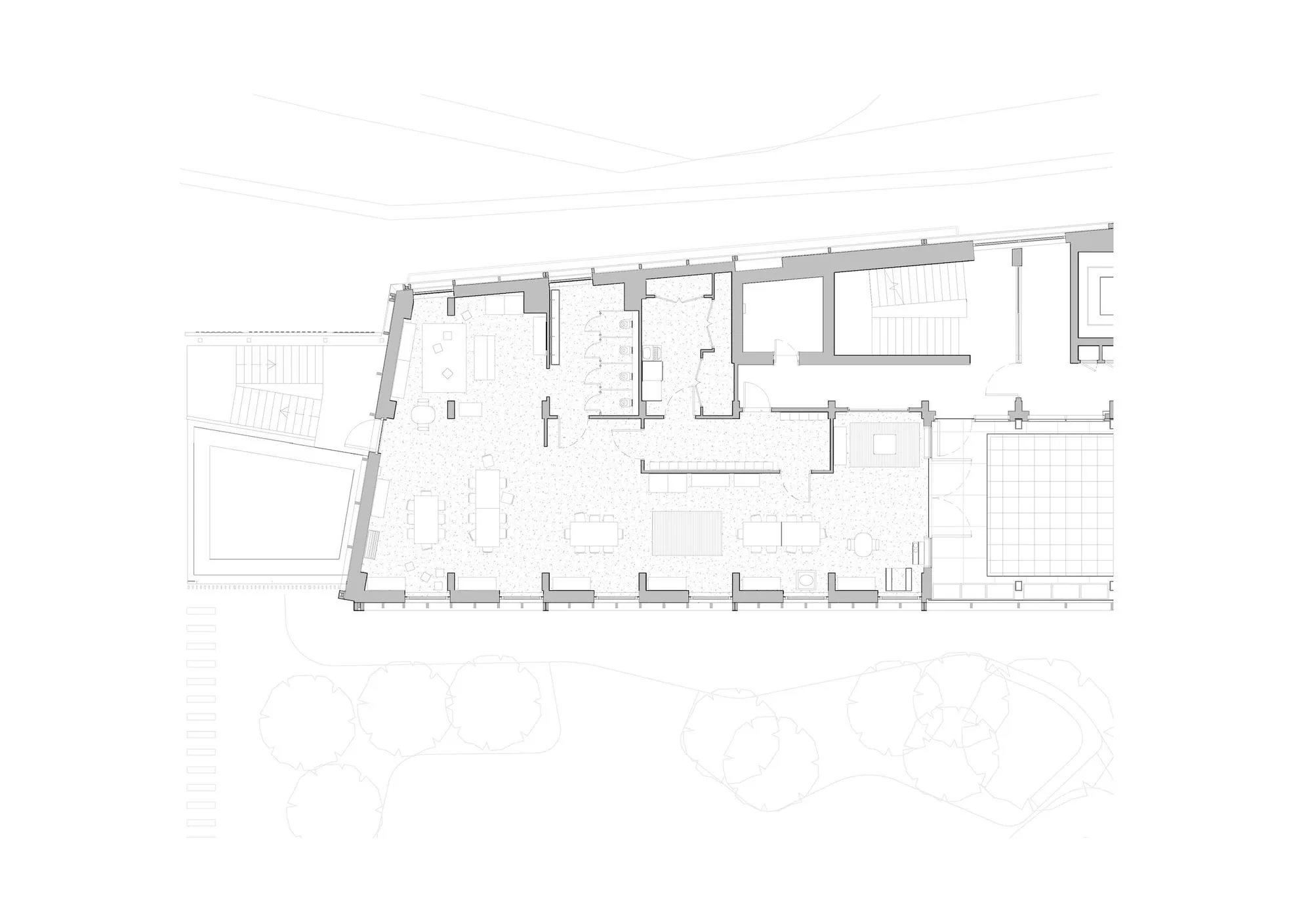 Proposed First Floor, left hand side of the plan. By Office S&M, RIBA Chartered Architectural Practice in London.