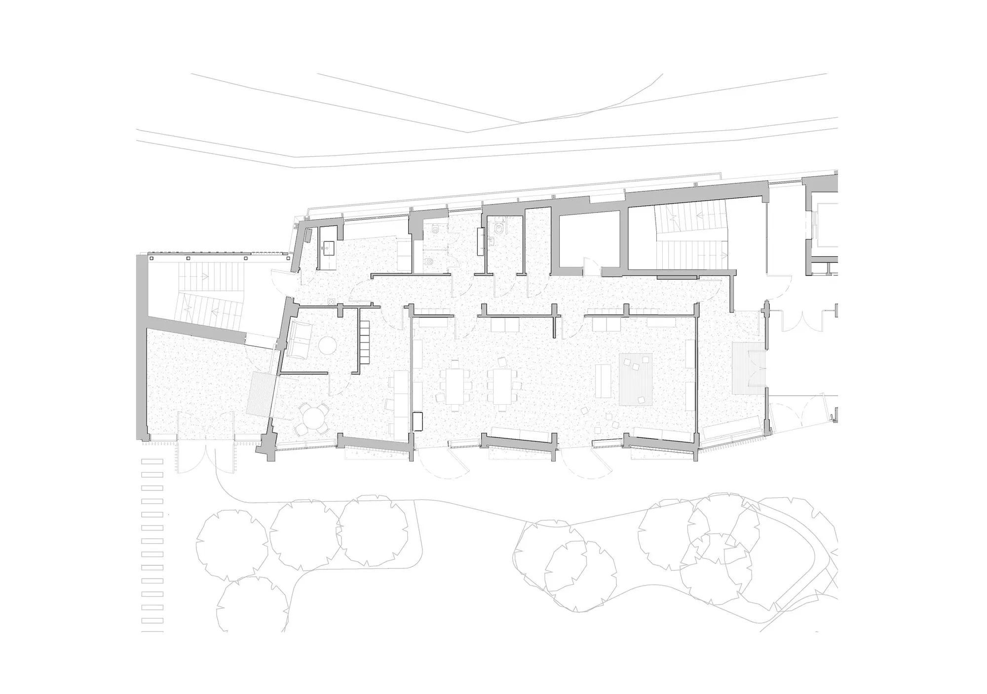 Proposed Ground Floor. By Office S&M, RIBA Chartered Architectural Practice in London.