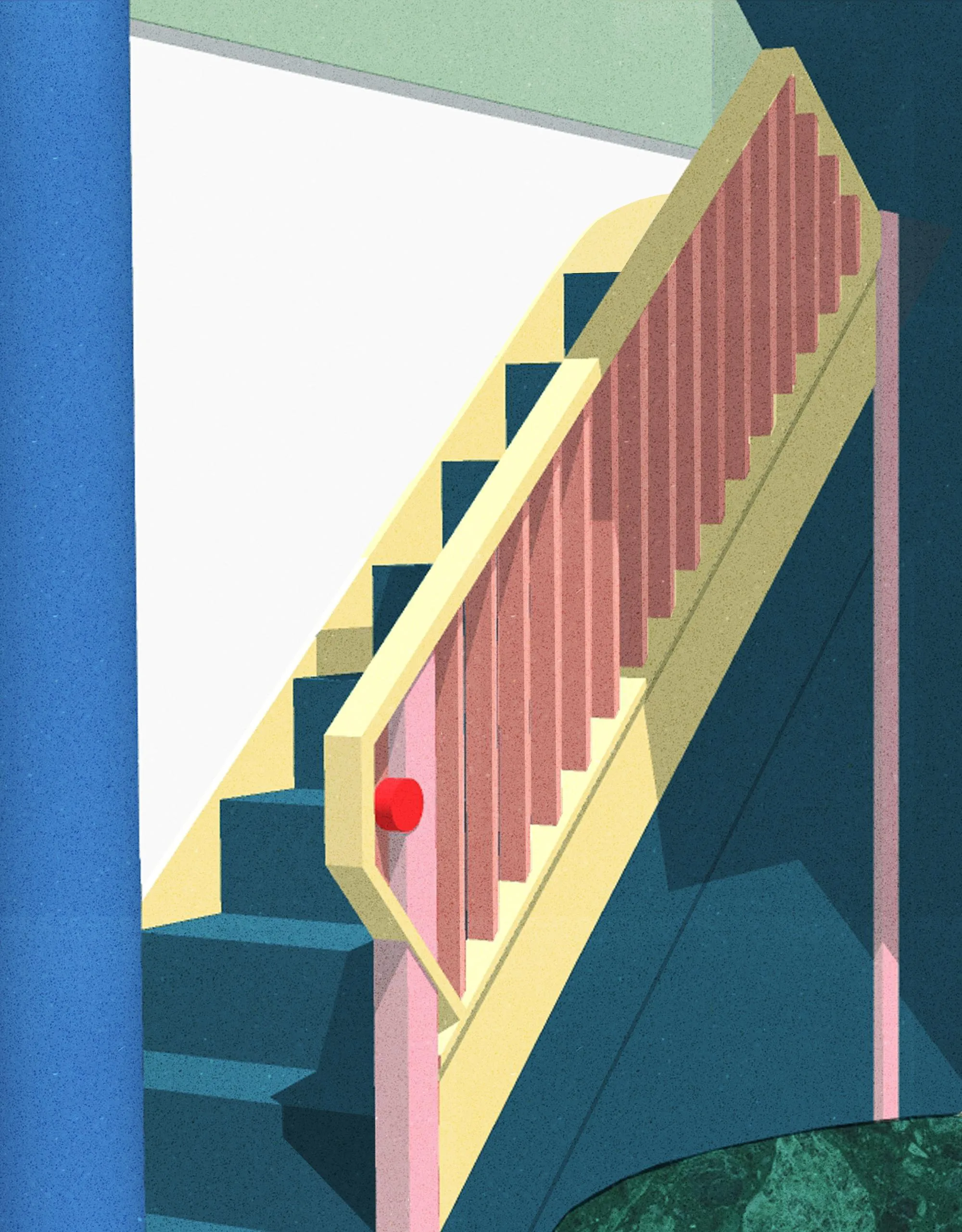 Illustration of the staircase. By Office S&M, RIBA Chartered Architectural Practice in London.
