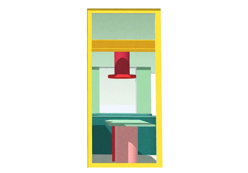 Illustration showing the view from garden. By Office S&M, RIBA Chartered Architectural Practice in London.