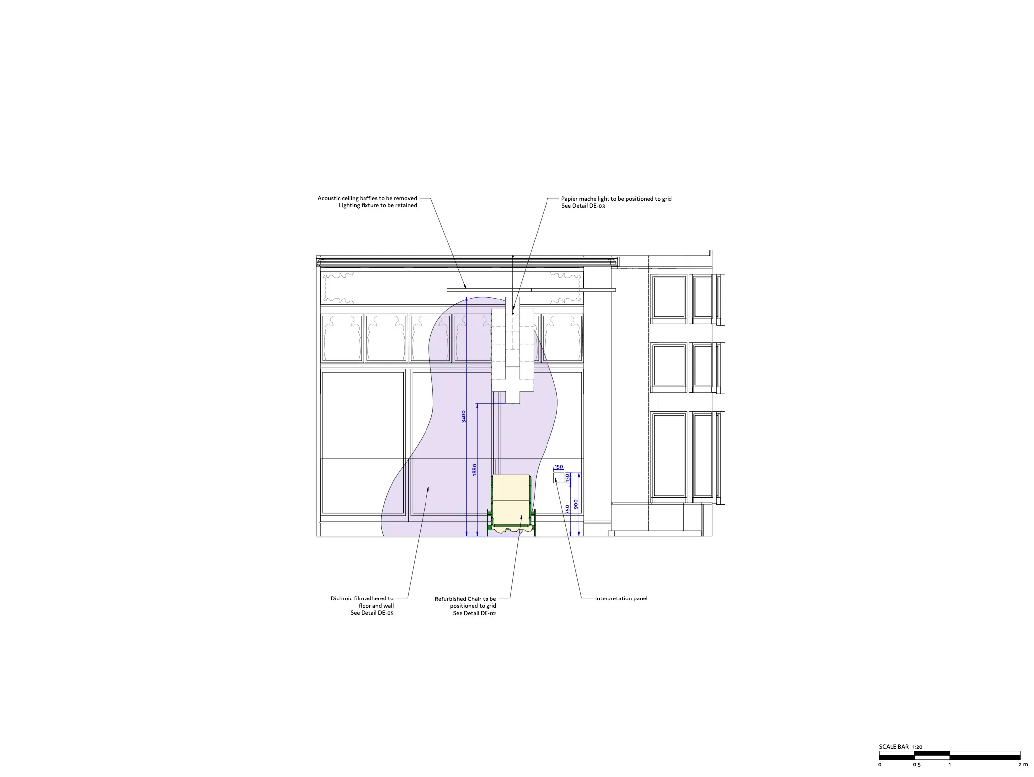 Proposed Section BB. By Office S&M, RIBA Chartered Architectural Practice in London.