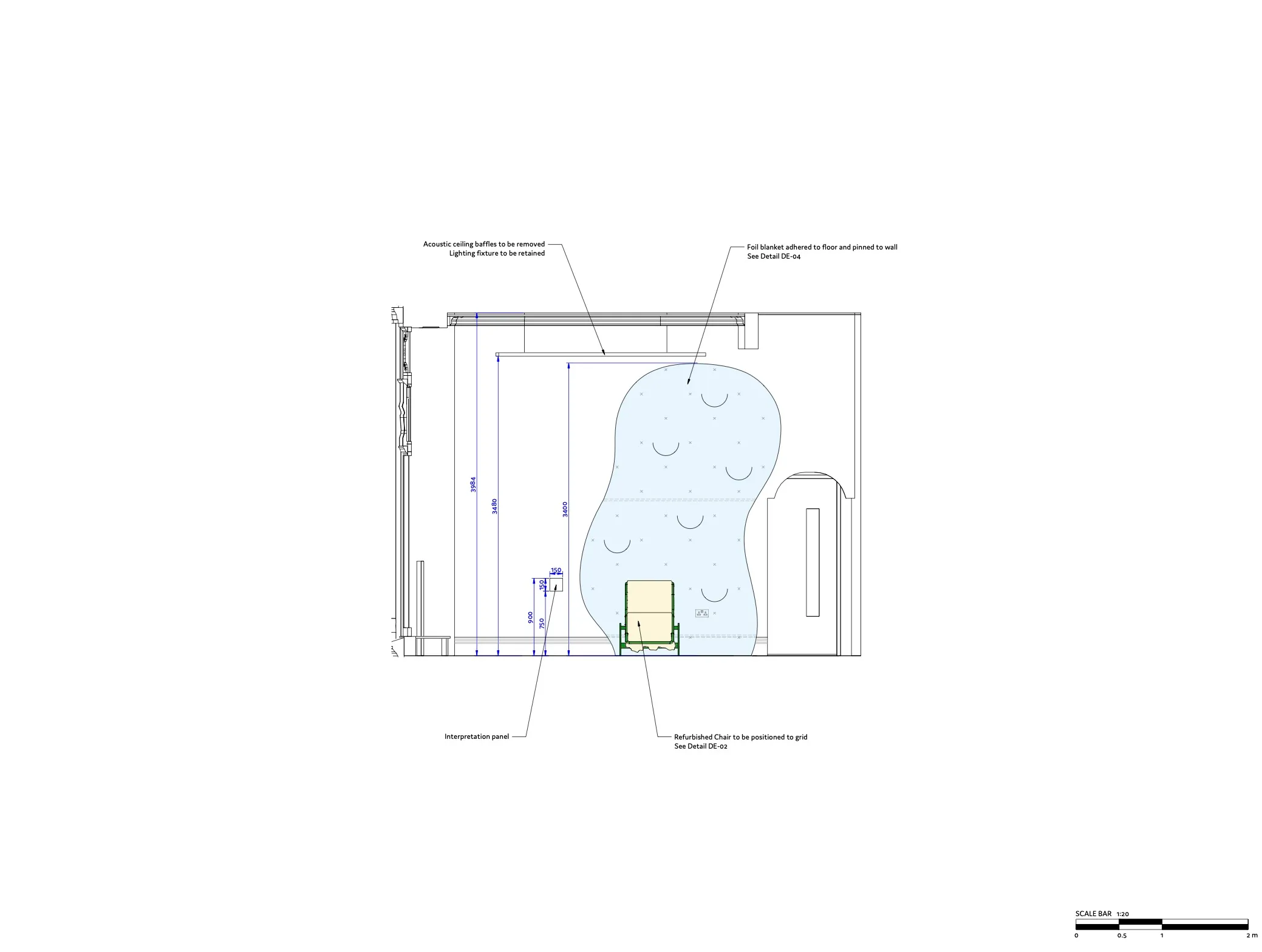 Proposed Section DD. By Office S&M, RIBA Chartered Architectural Practice in London.