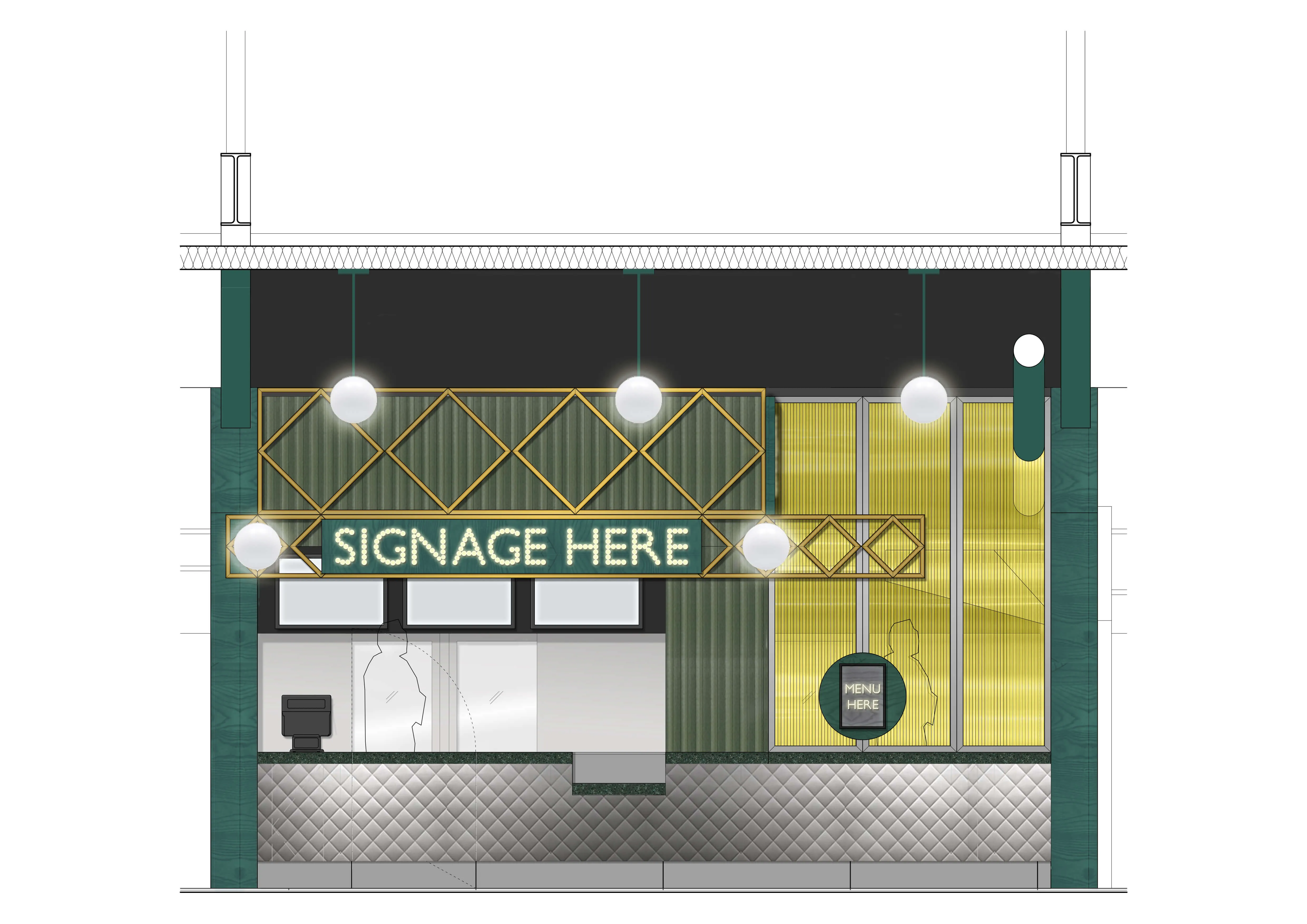 Unit Elevation Sketch. By Office S&M, RIBA Chartered Architectural Practice in London.