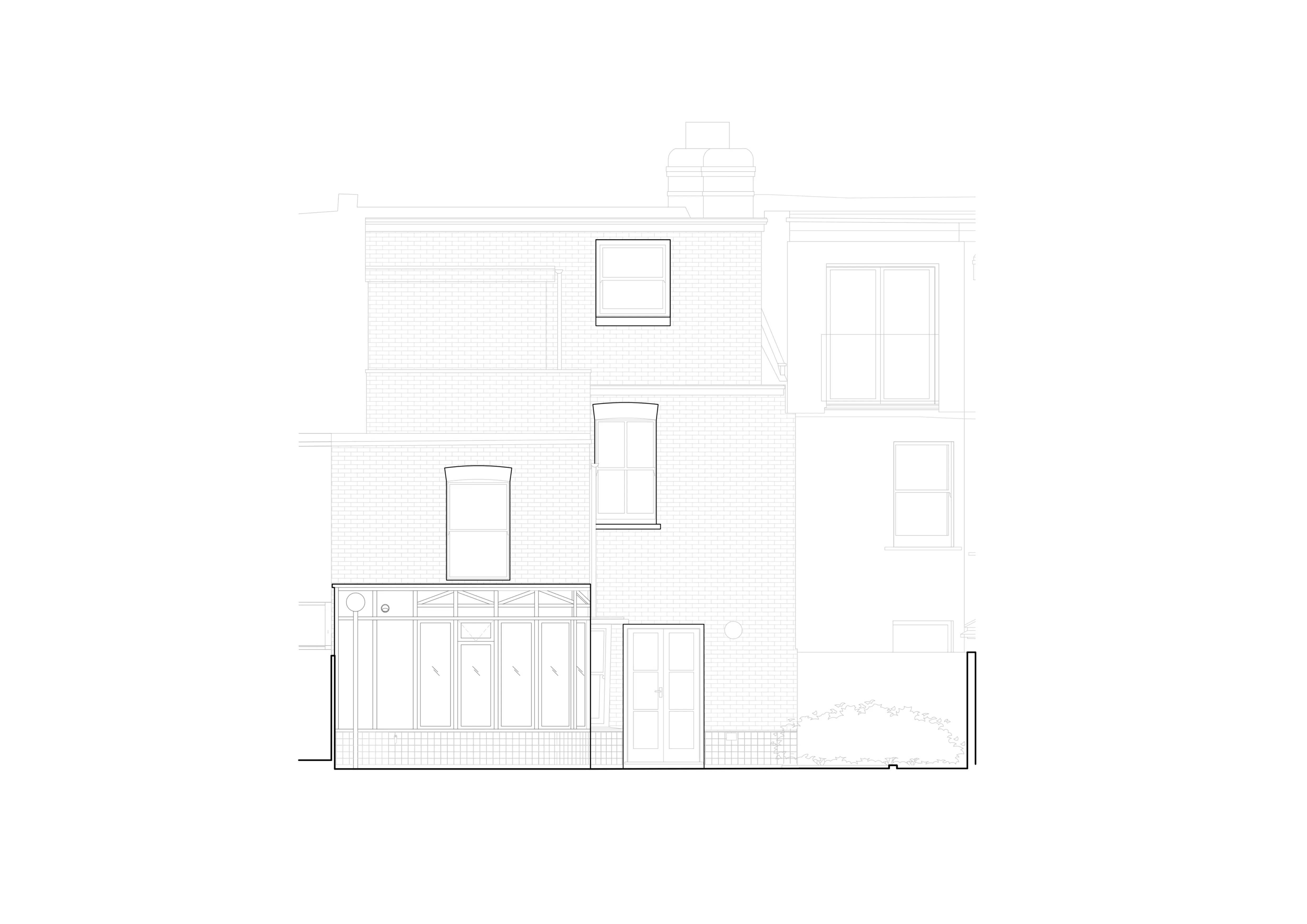 Proposed Rear Elevation. By Office S&M, RIBA Chartered Architectural Practice in London.