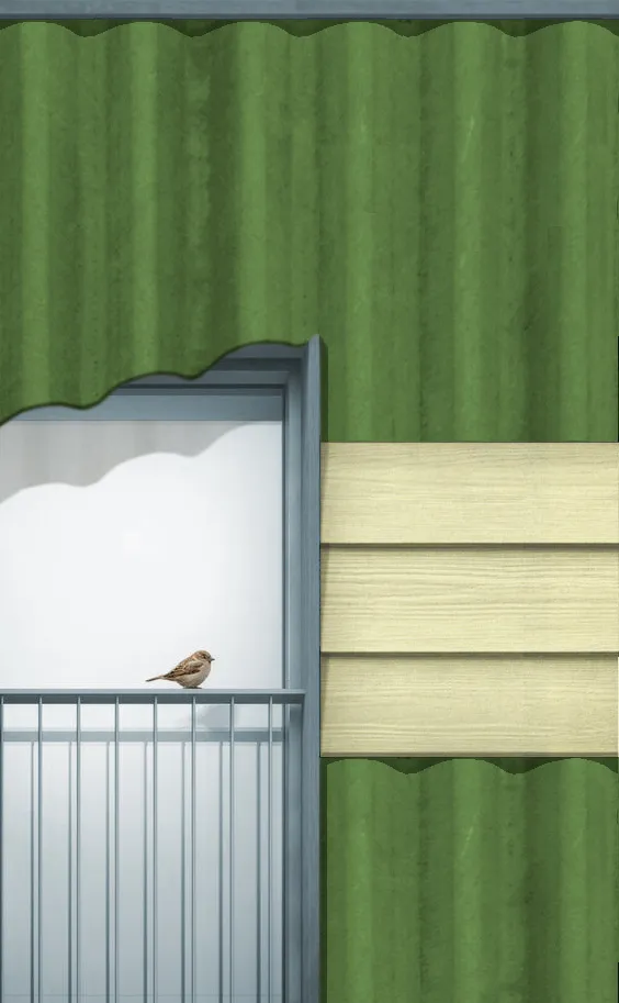 Collage illustration study of a window. By Office S&M, RIBA Chartered Architectural Practice in London.