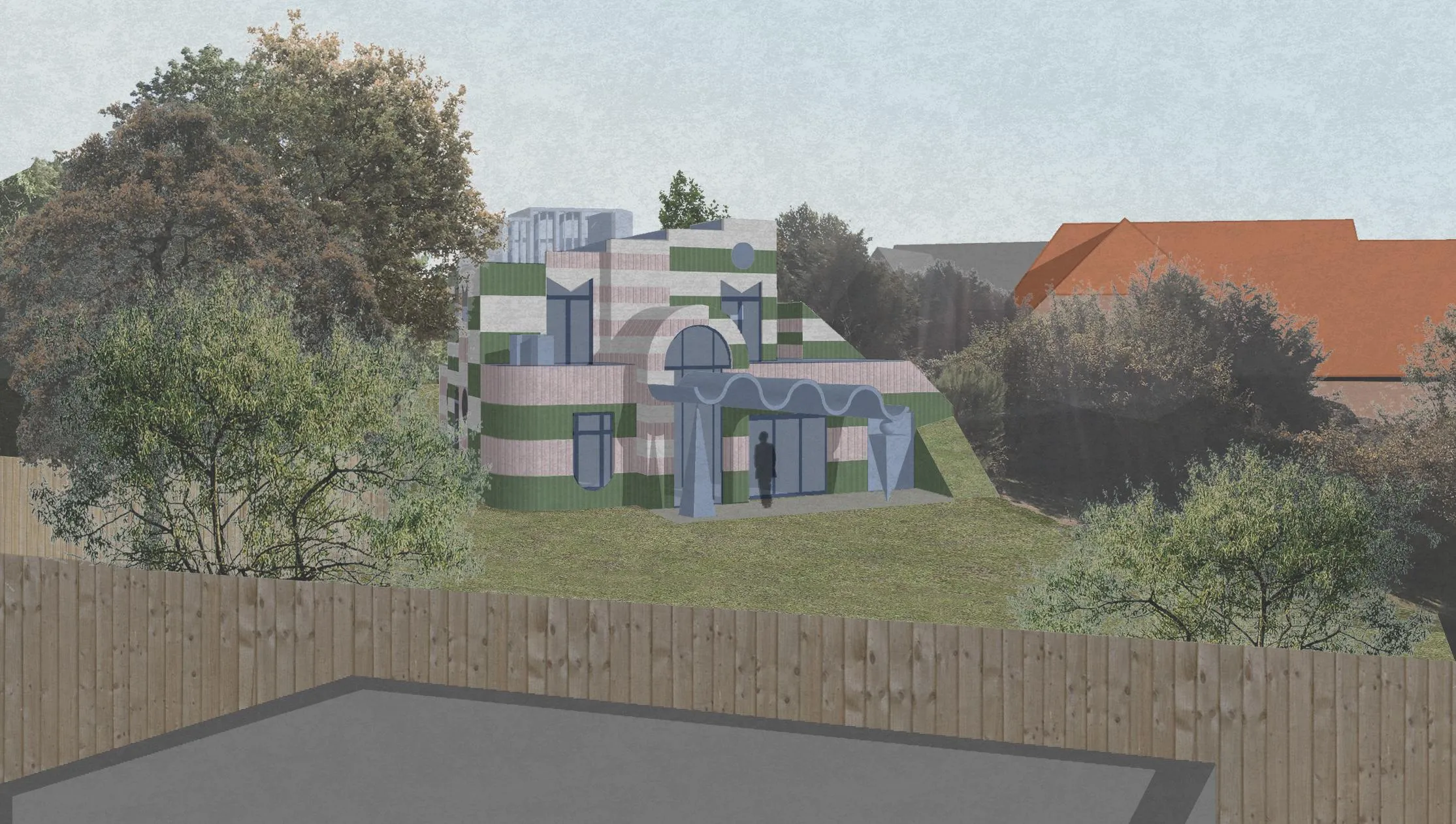 Illustrative visual showing the proposal from the rear. By Office S&M, RIBA Chartered Architectural Practice in London.