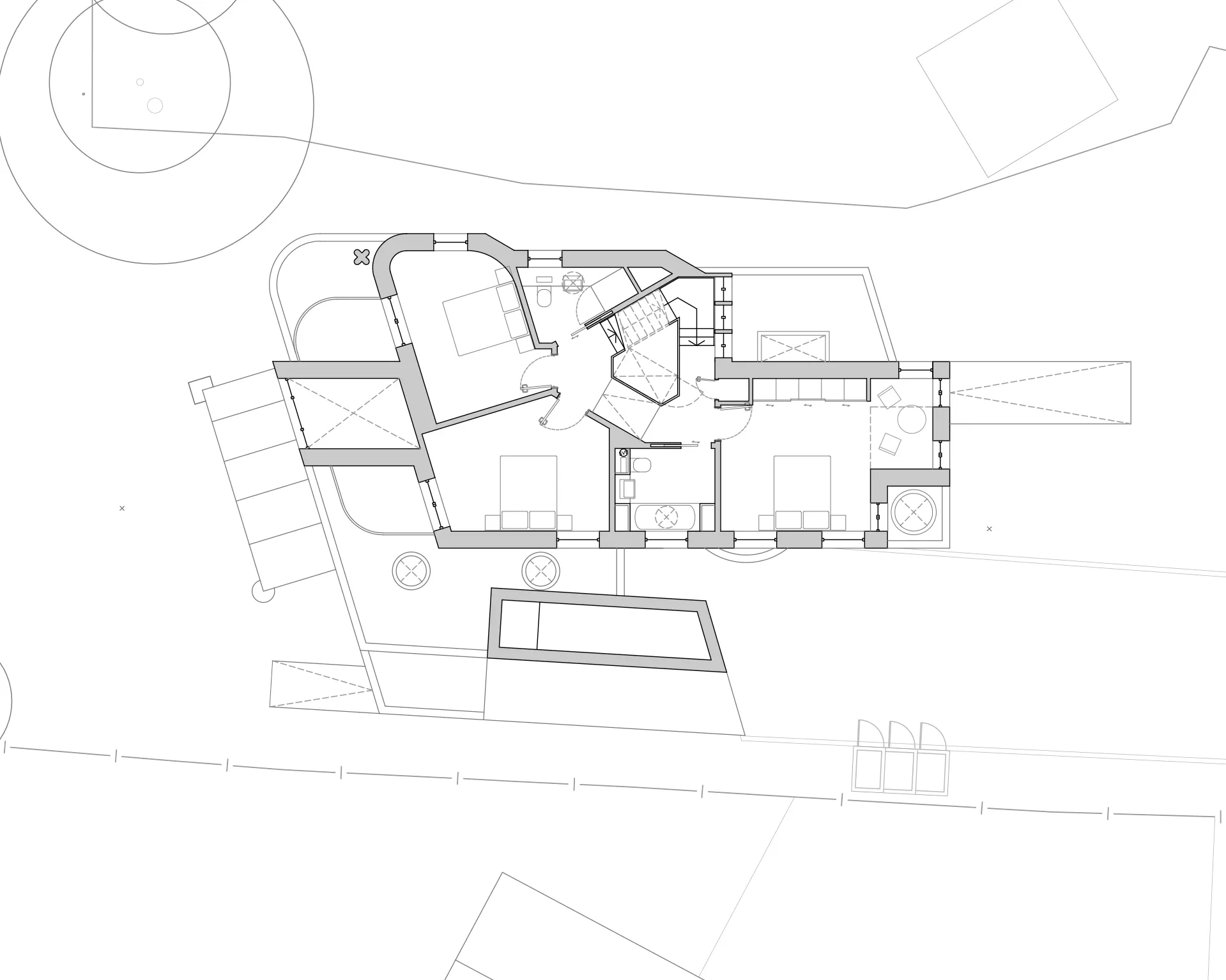 Proposed First Floor Plan. By Office S&M, RIBA Chartered Architectural Practice in London.