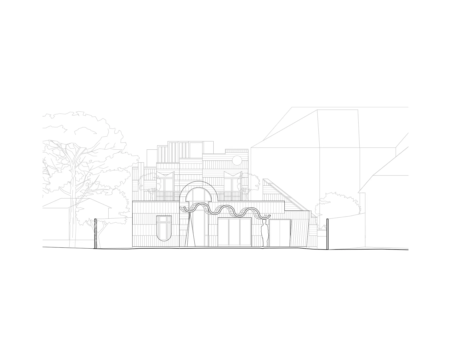 Proposed West Elevation. By Office S&M, RIBA Chartered Architectural Practice in London.