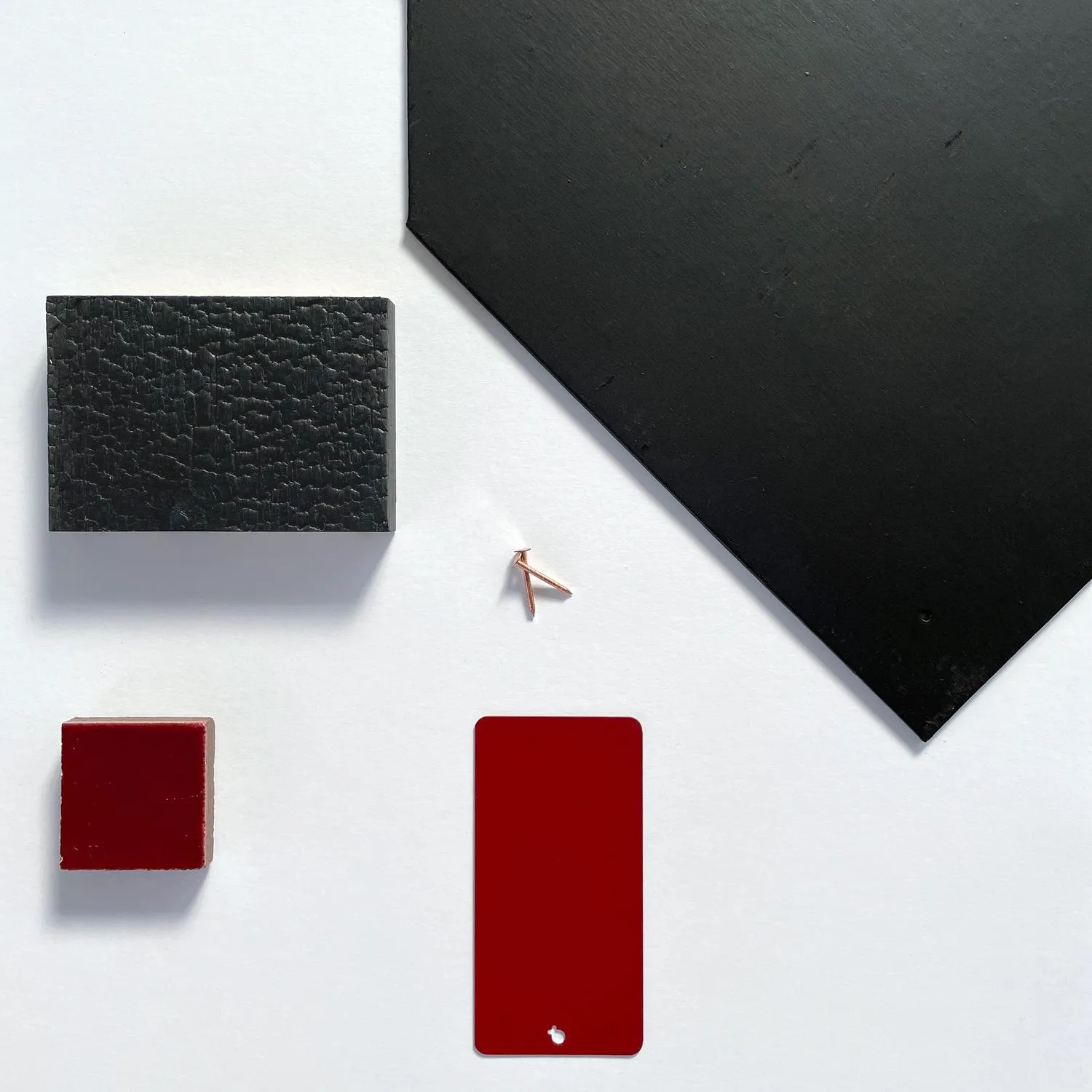 Photo of the sample board for the project. By Office S&M, RIBA Chartered Architectural Practice in London.